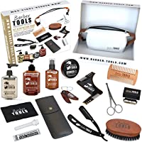 Los mejores  - ✮ BARBER TOOLS ✮ Kit-Set-Estuche de arreglo y cuidado de la barba y afeitarse | Cosmético Made in French